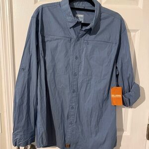 Reel Legends men’s blue Performance Outfitters Shirt size L NWT